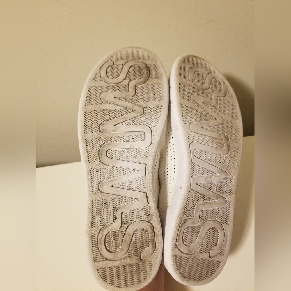 SWIMS Mens White Mesh Sneakers Size 9 - Picture 6 of 6